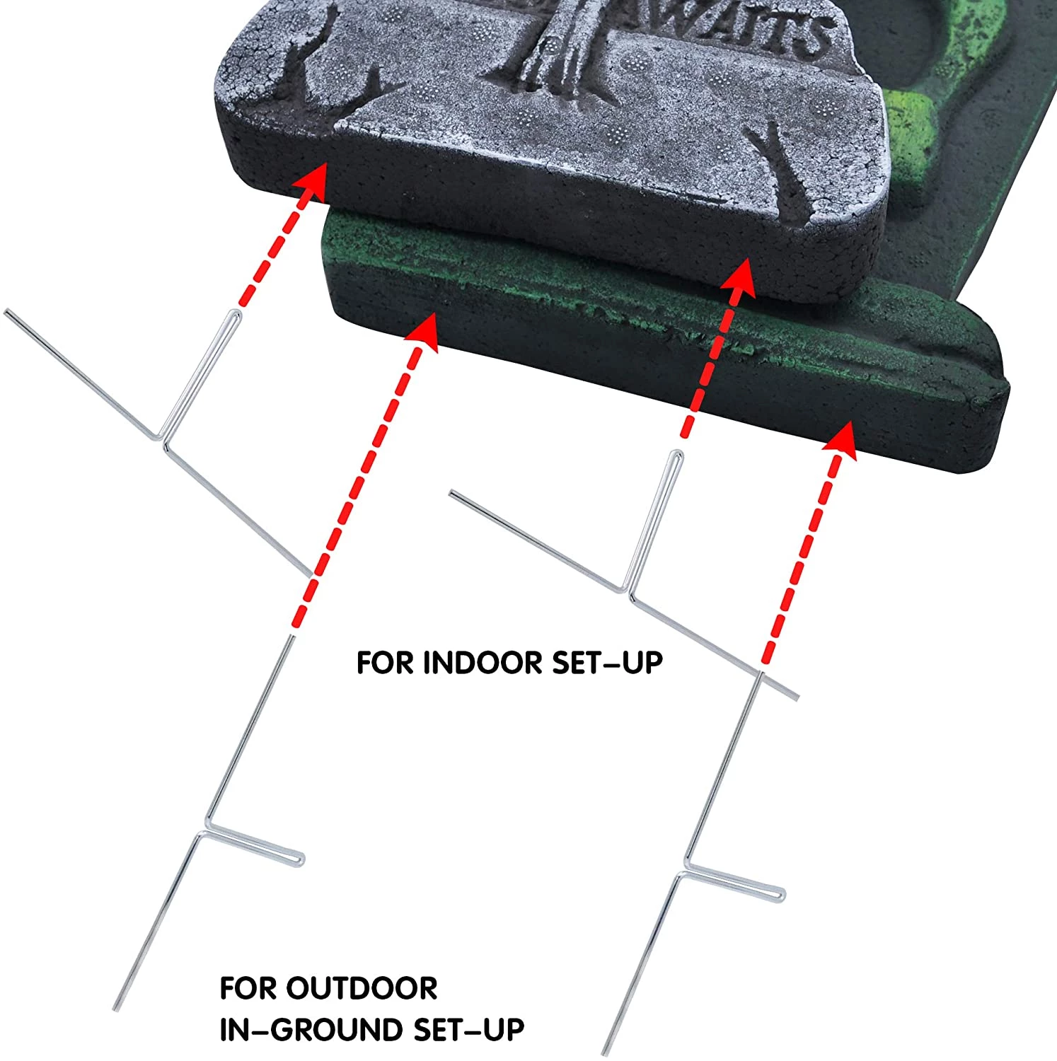 Joyin 5Pcs Halloween Foam Graveyard Tombstone 17in - Halloween Decorations - Image 4