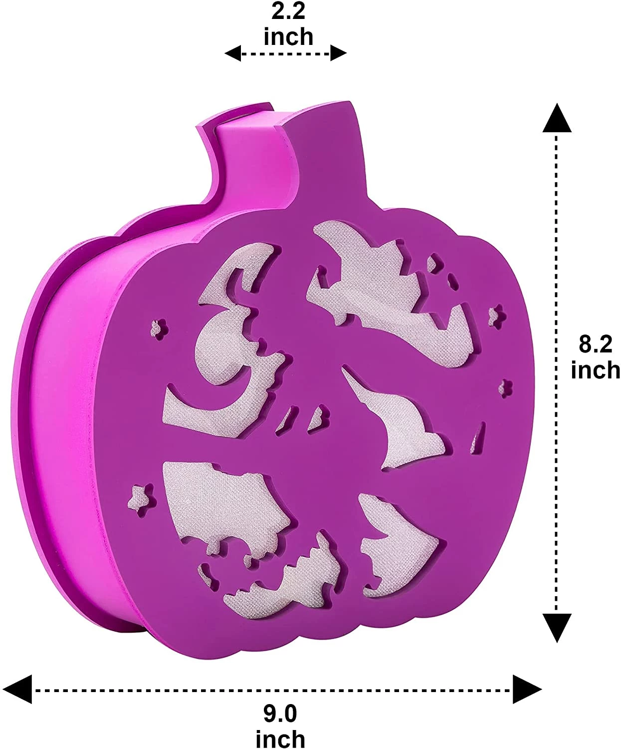 Joyin Lighted Pumpkin Shadow Box (Witch) - Halloween Decorations - Image 3