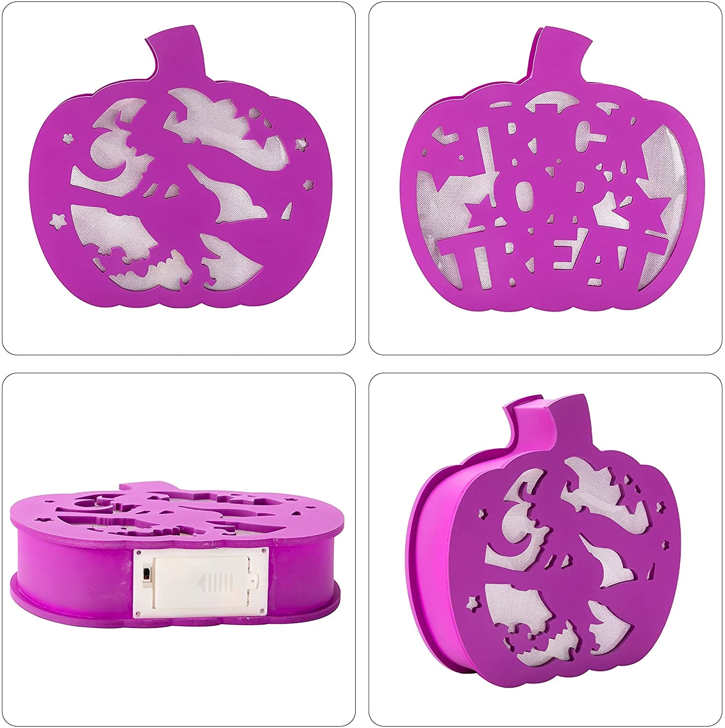 Joyin Lighted Pumpkin Shadow Box (Witch) - Halloween Decorations - Image 4