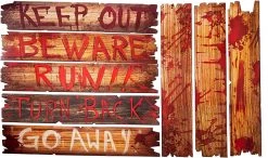 Joyin 8Pcs Haunted Window Boards - Halloween Decorations