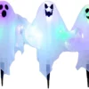 Joyin 3 Pcs Halloween Light-up Ghost Yard Stake Decorations - Halloween Decorations
