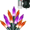 Joiedomi Battery Powered Orange & Purple LED String Lights 17.3ft - Halloween Decorations