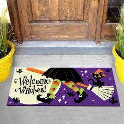 Joyin Witch Party with Moon Doormat 22in x 10in - Halloween Decorations