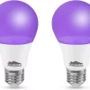 Joiedomi 2 Pcs 9W LED Black Light Bulb - Halloween Decorations