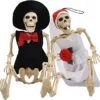 Joyin 2Pcs Poseable Bride And Groom Full Body Skeleton 16in - Halloween Decorations