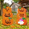Joyin 2Pcs Metal Halloween Pumpkin & Ghost Yard Signs - Halloween Decorations