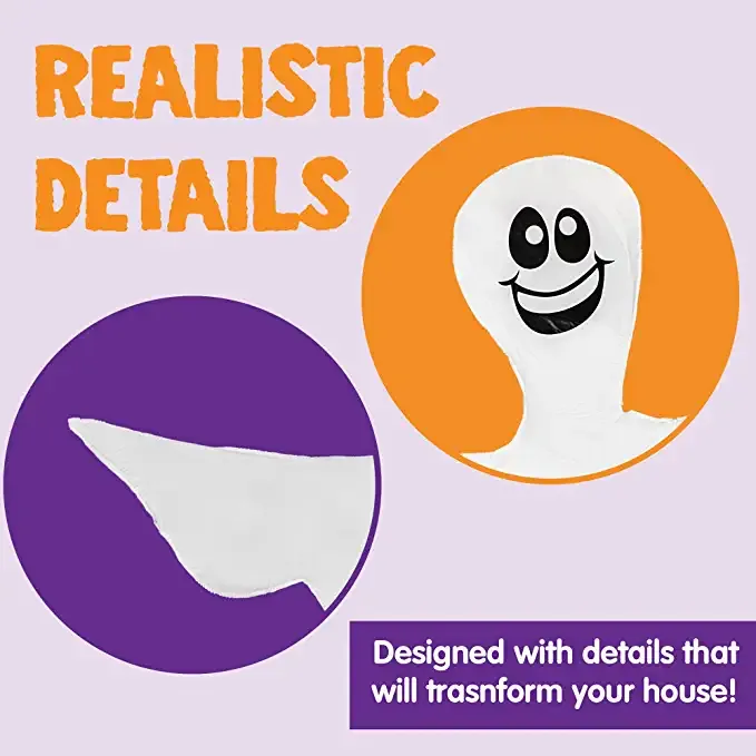 Joyin 2Pcs Halloween Bendable Tree Wrap Ghost 53in - Halloween Decorations - Image 3