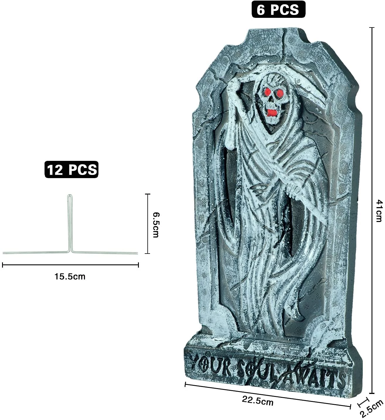 Joyin 6pcs Halloween Foam Tombstone Decorations - Halloween Decorations - Image 2