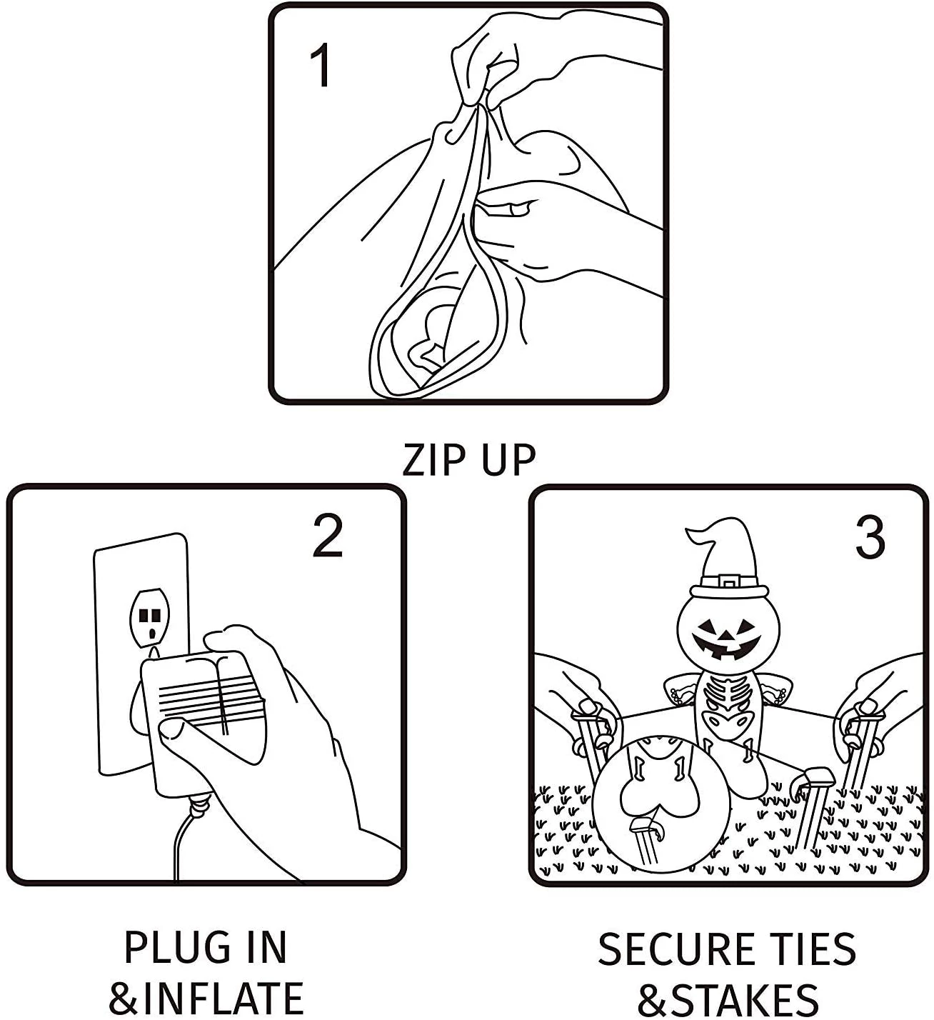 Joiedomi 6ft Halloween Inflatable Witch in Cauldron - Halloween Decorations - Image 5