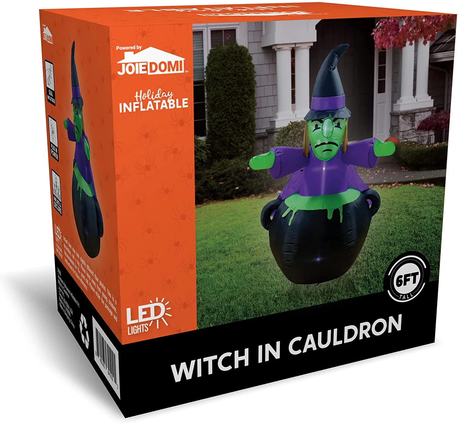 Joiedomi 6ft Halloween Inflatable Witch in Cauldron - Halloween Decorations - Image 6
