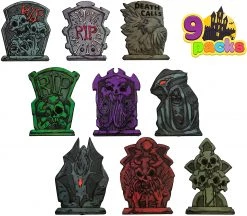 Joyin 9Pcs Halloween Tombstone Yard Decorations 17in - Halloween Decorations
