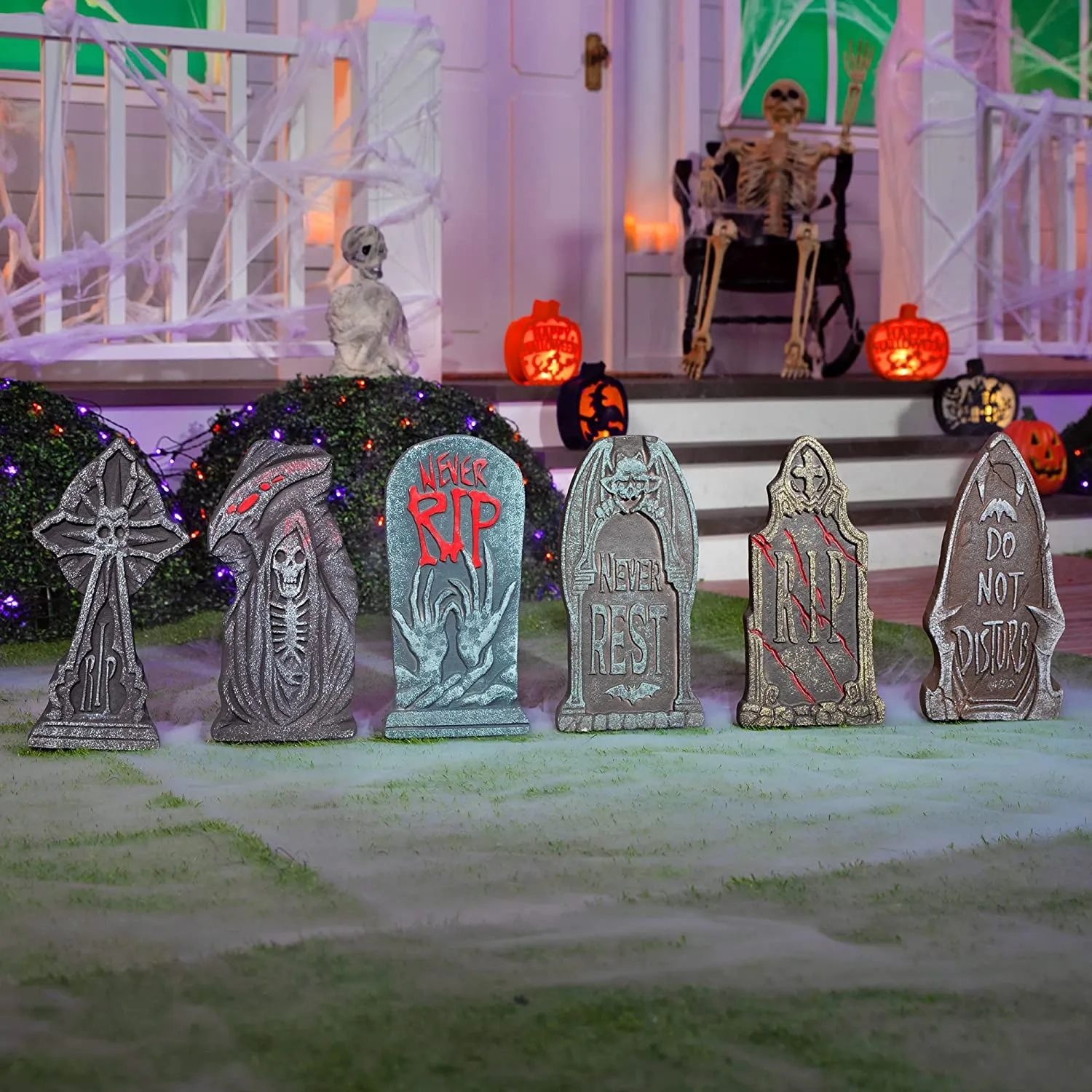 Joyin 6 Pcs Foam Tombstone (Do Not Disturb) - Halloween Decorations
