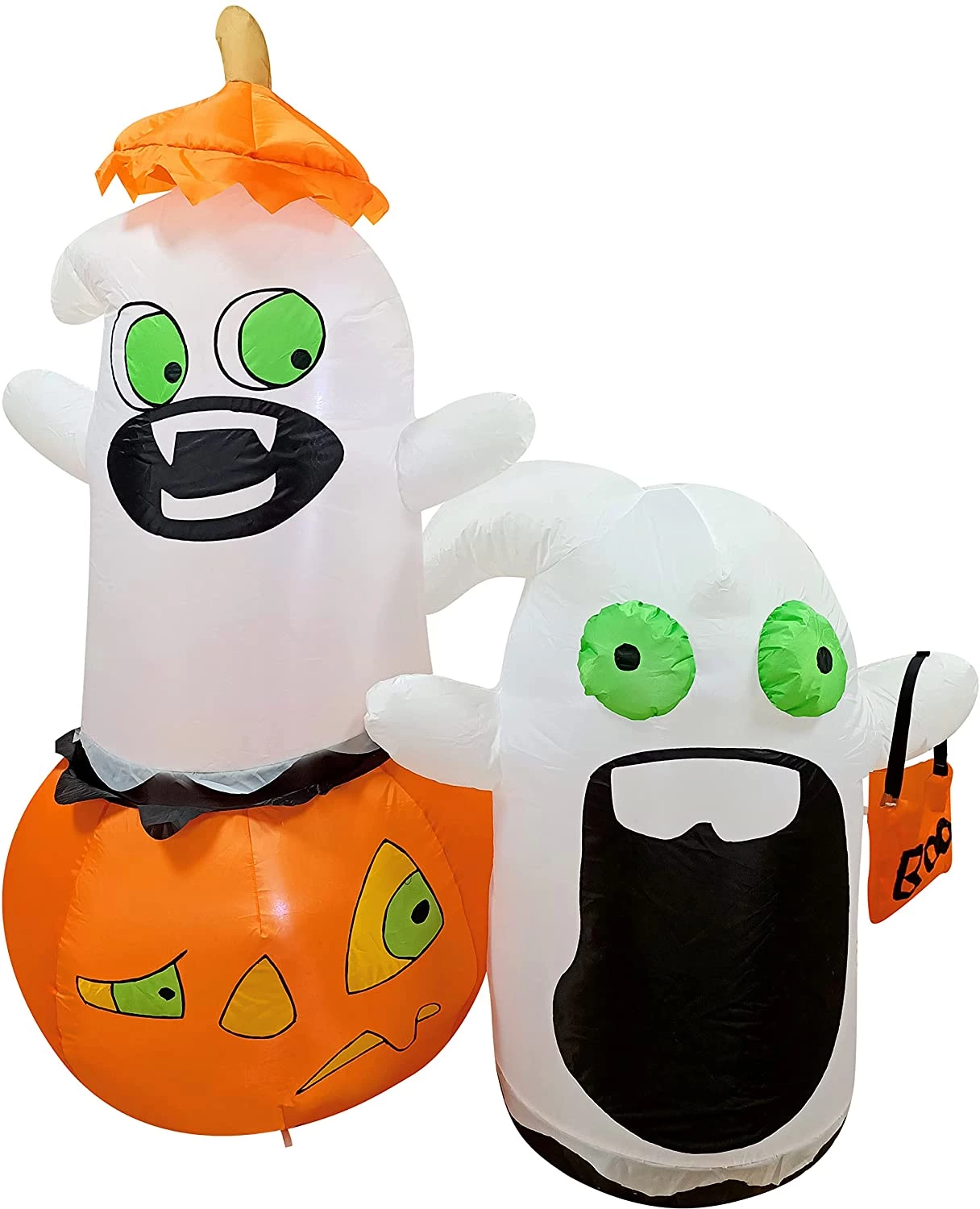 Joiedomi 5ft Halloween Naughty Ghost with Pumpkin Cap and a Gift Bag - Halloween Decorations - Image 3