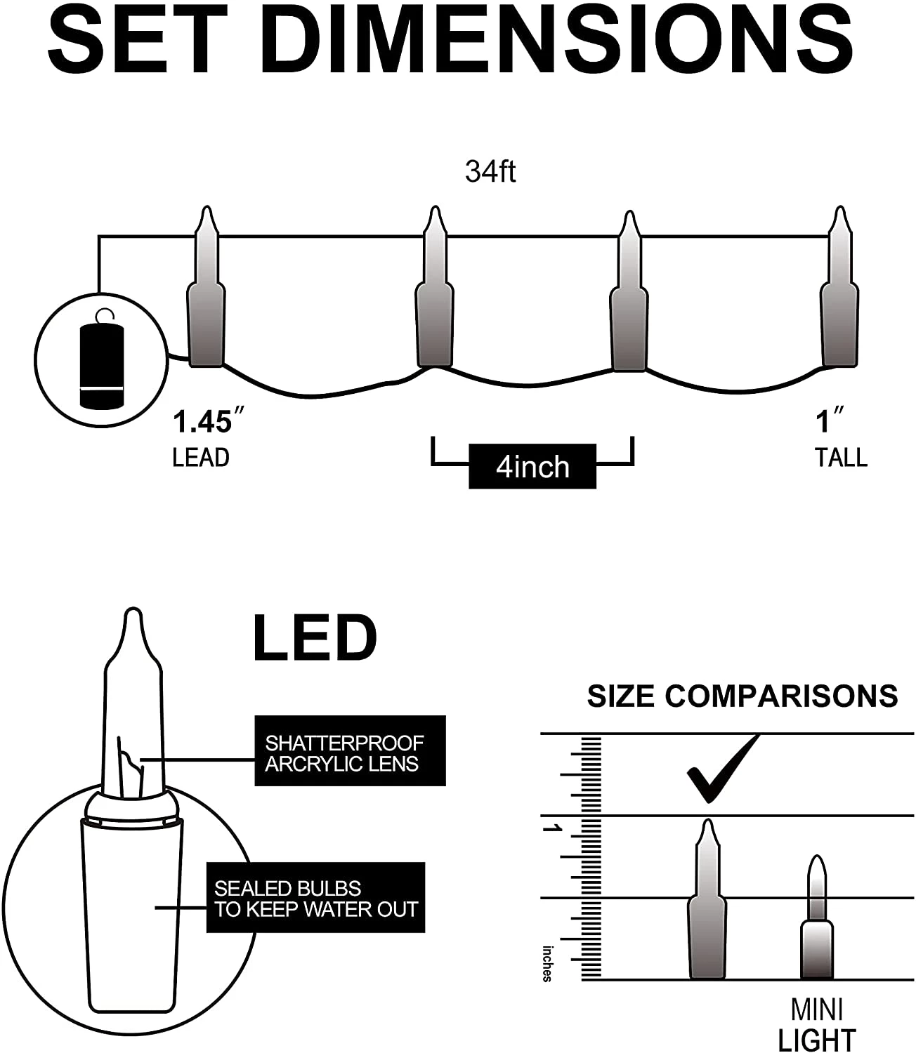 Joiedomi 100-Count Purple LED String Lights 34ft - Halloween Decorations - Image 6
