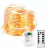 Joiedomi 200 Count Orange LED Copper String Lights 66ft - Halloween Decorations