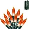 Joiedomi 100-Count Orange LED String Lights 34ft - Halloween Decorations