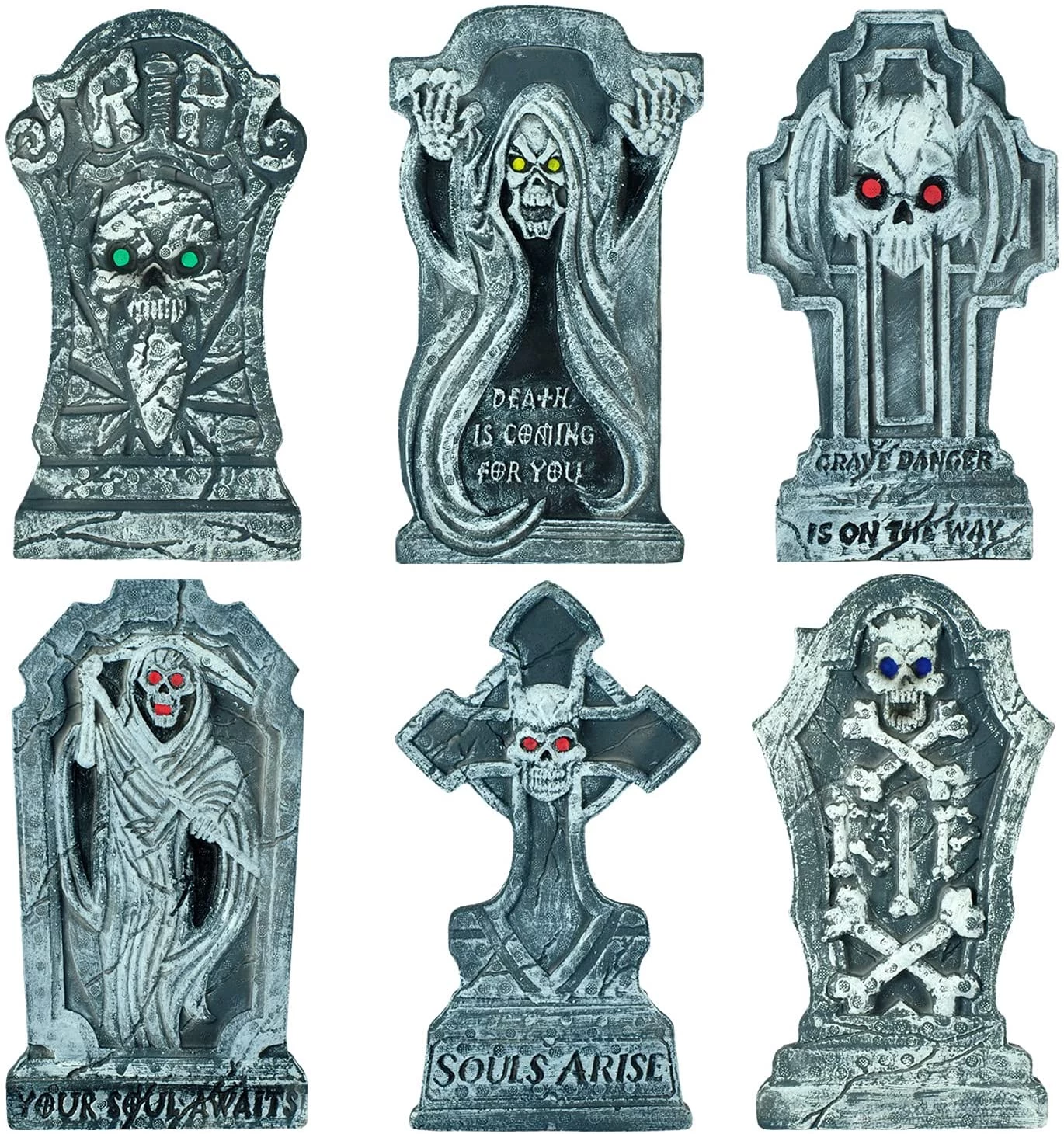 Joyin 6pcs Halloween Foam Tombstone Decorations - Halloween Decorations