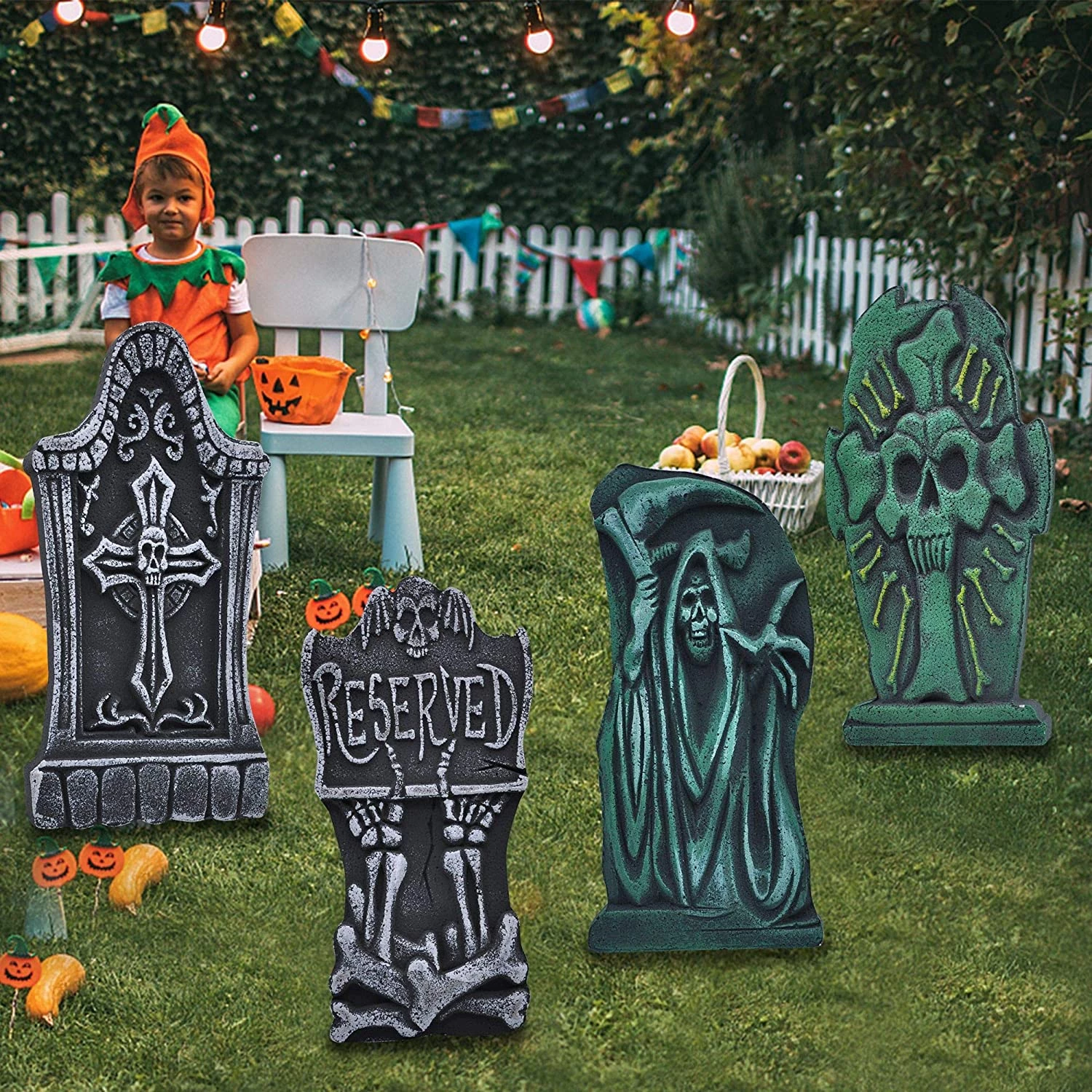 Joyin 5Pcs Foam Graveyard Tombstone 17in - Halloween Decorations - Image 7