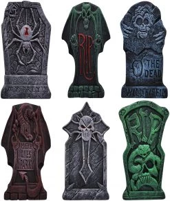 Joyin 6Pcs Tombstone With Dragon Design Decorations 17in - Halloween Decorations