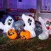 Joiedomi 6ft Halloween Horizontal Tombstones with Ghosts - Halloween Decorations