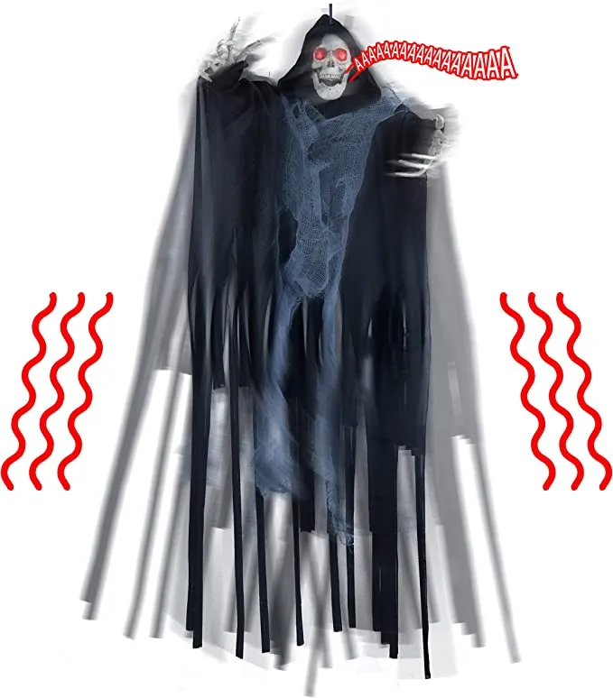 Joyin 2Pcs Hanging Shaking Grim Reapers 23.6in - Halloween Decorations - Image 6